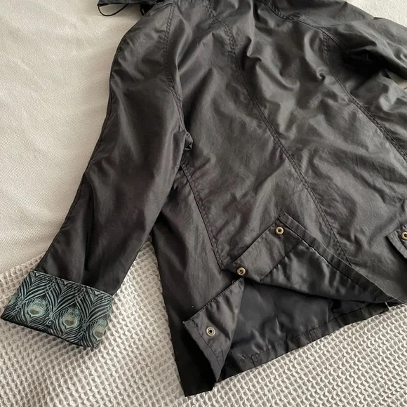 BARBOUR LIBERTY BEADNELL WAX COTTON HOODED JACKET, EUC. US 14 UK 18 - Picture 2 of 16